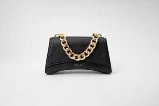 Dharma Crossbody Black With Matte Gold Chain