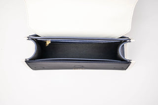 Dharma Crossbody Navy with White Trim - Matte Gold Chain img6