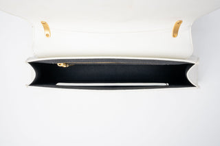 Satori Clutch White Star with Matte Gold Chain